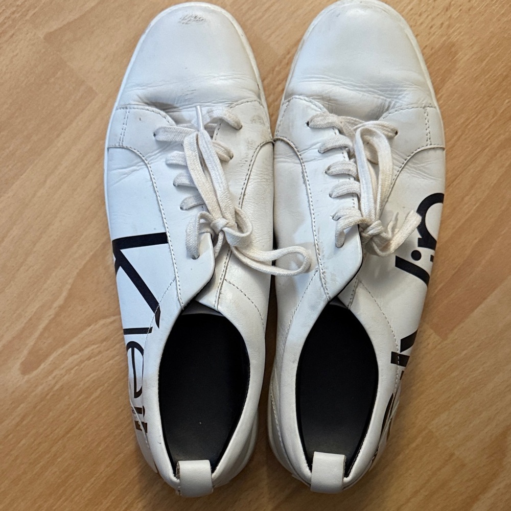 Calvin Klein White and Black Sneakers